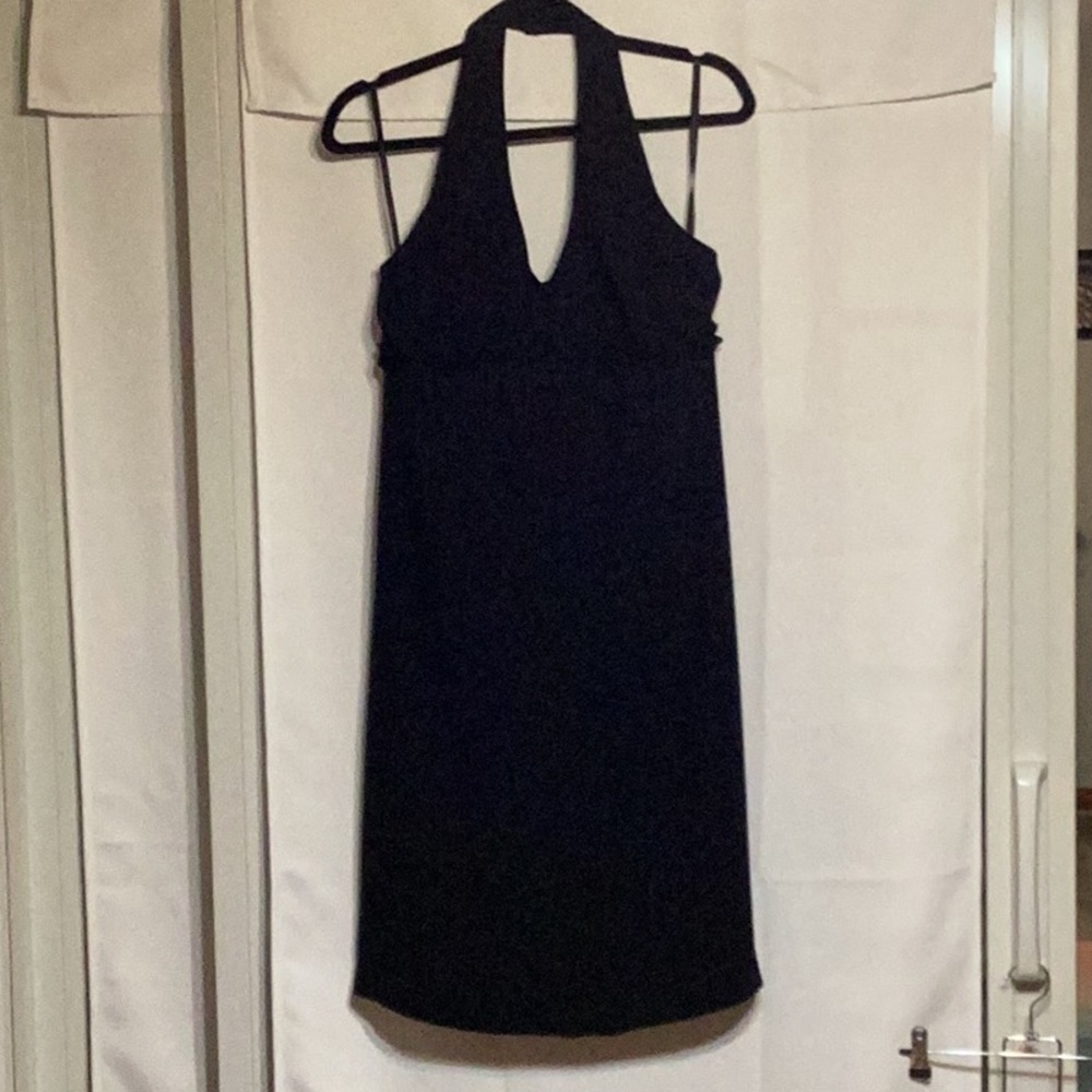 Amanda Smith Black Halter Sheath Dress Size 8